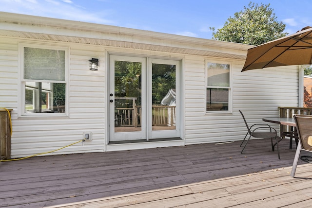 view of wooden deck