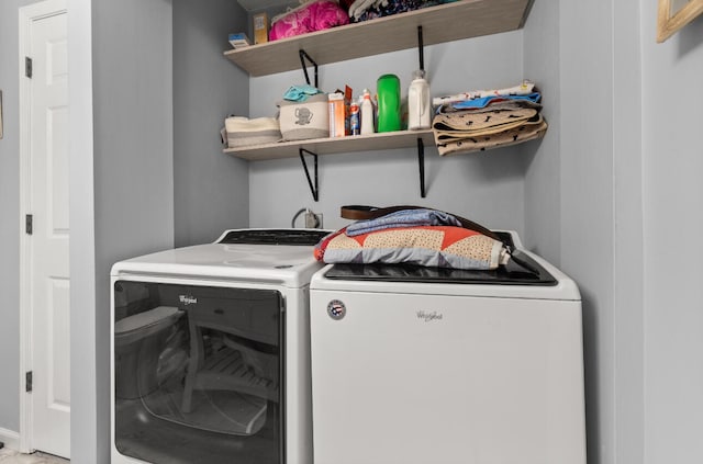 laundry area with washer and dryer