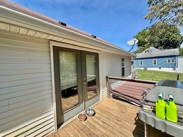 deck featuring area for grilling