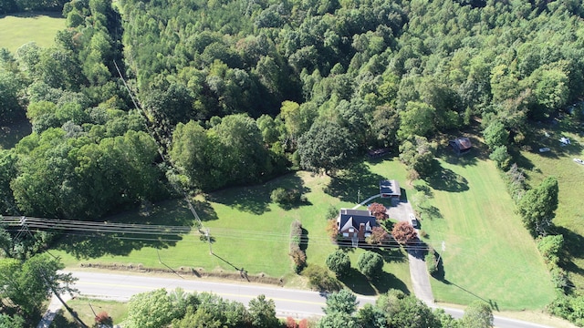 bird's eye view with a rural view