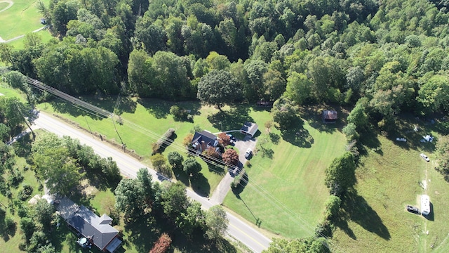 aerial view featuring a rural view