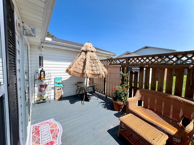 view of wooden deck