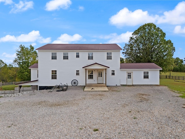 view of front of house with a patio