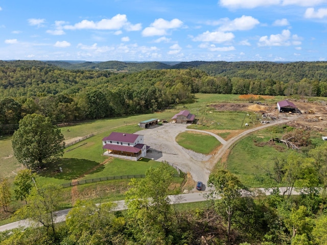 bird's eye view featuring a rural view