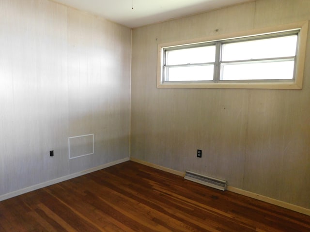 unfurnished room featuring dark hardwood / wood-style floors