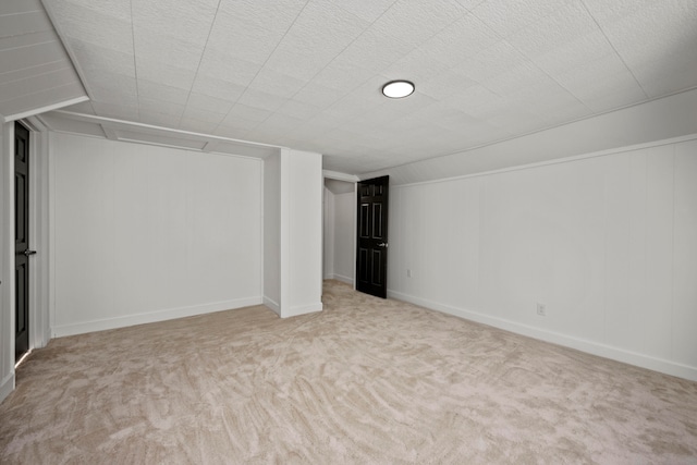 interior space with light colored carpet