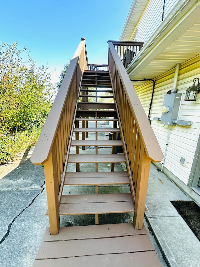 view of stairway