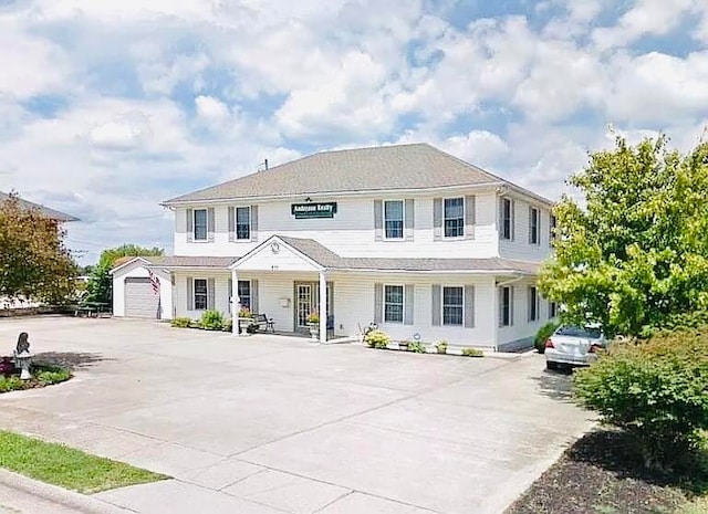 colonial home featuring a garage