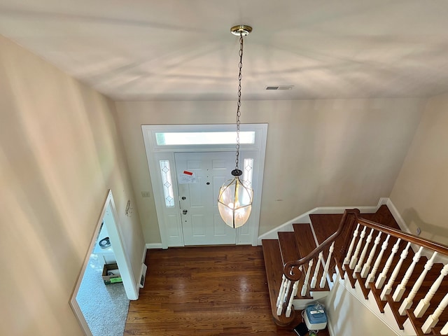 entryway featuring dark hardwood / wood-style floors