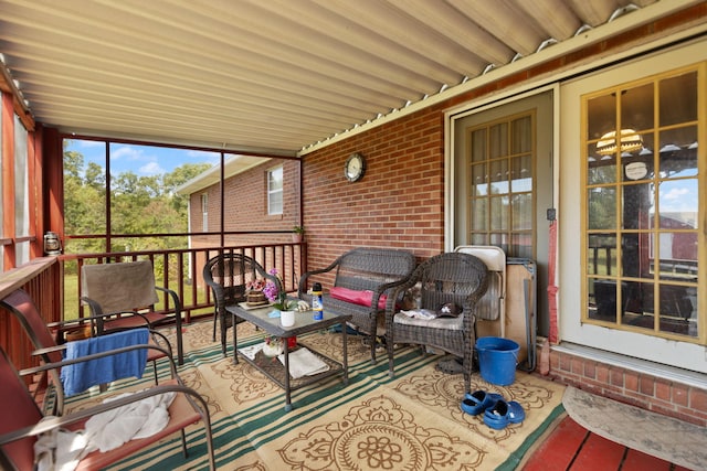 view of sunroom