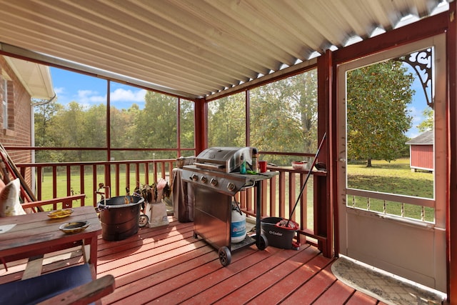 sunroom featuring plenty of natural light