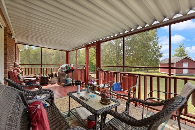 view of sunroom / solarium