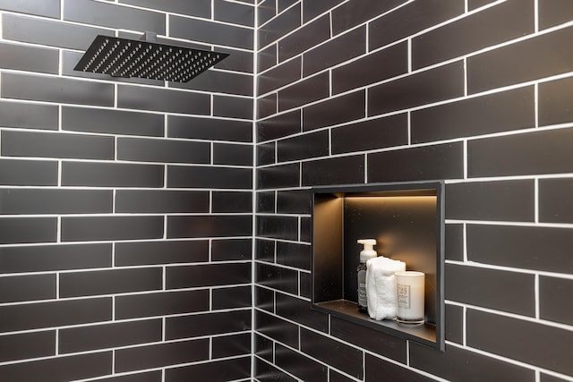 room details with tiled shower