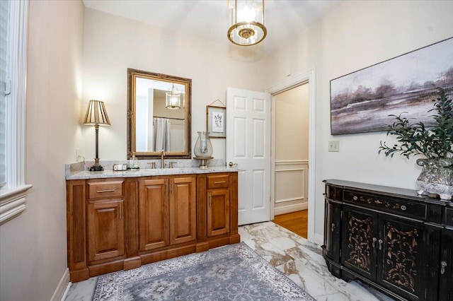 bathroom with vanity