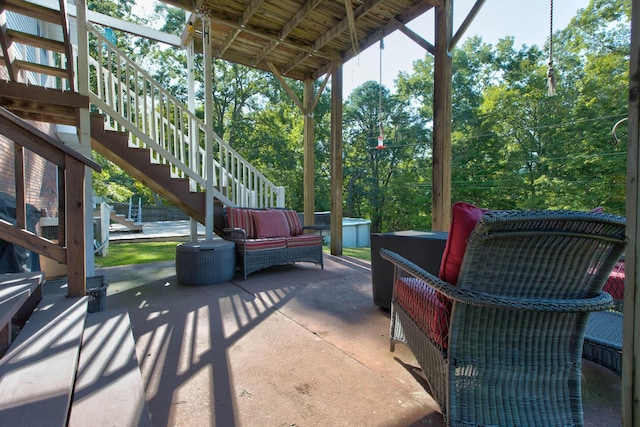 view of patio / terrace featuring an outdoor hangout area