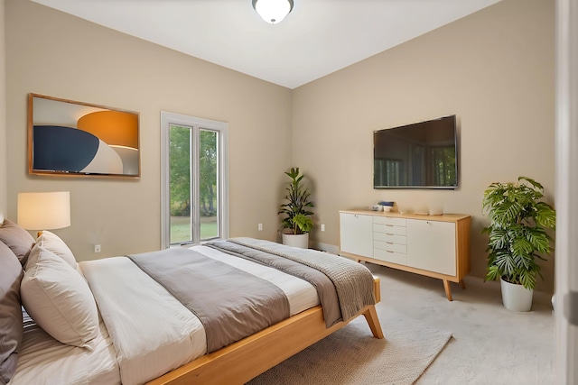 bedroom featuring carpet