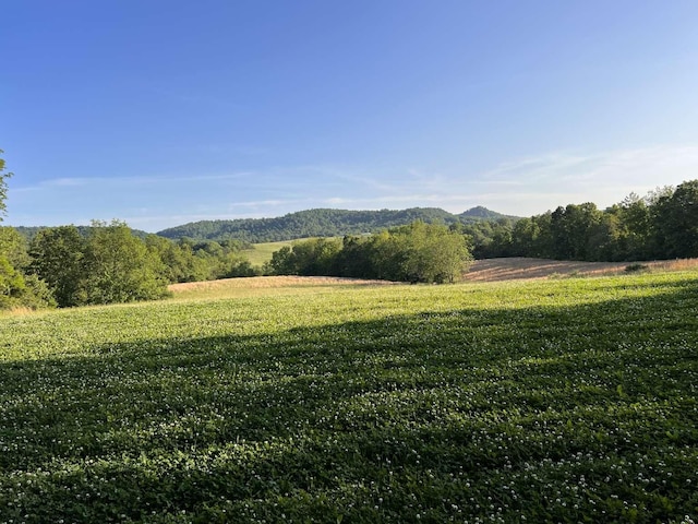 mountain view with a rural view