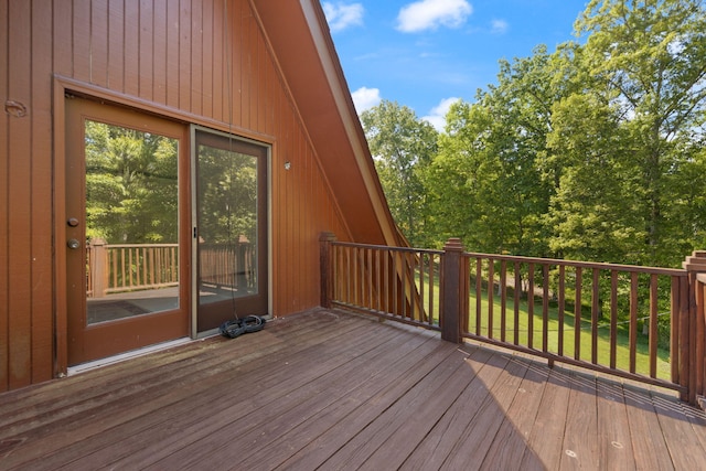 view of wooden deck