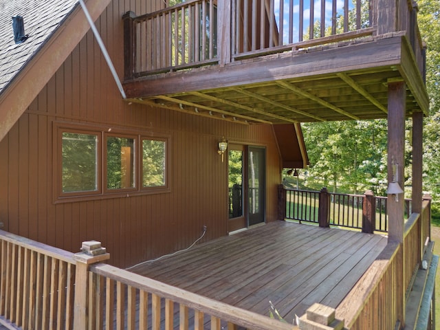 view of wooden terrace