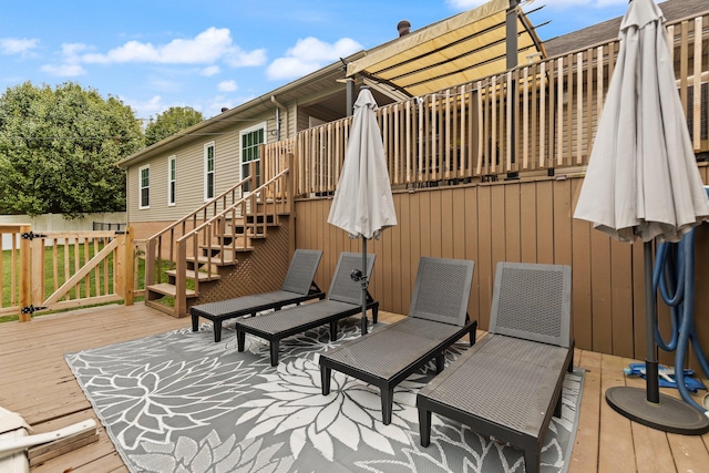 view of wooden deck