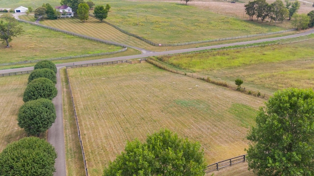 bird's eye view with a rural view