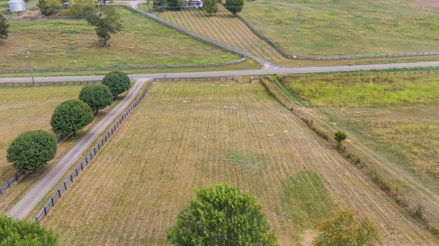 aerial view featuring a rural view