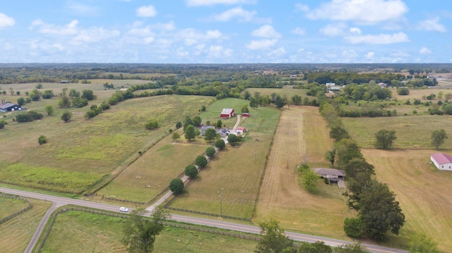 bird's eye view featuring a rural view