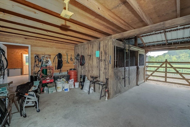 view of horse barn