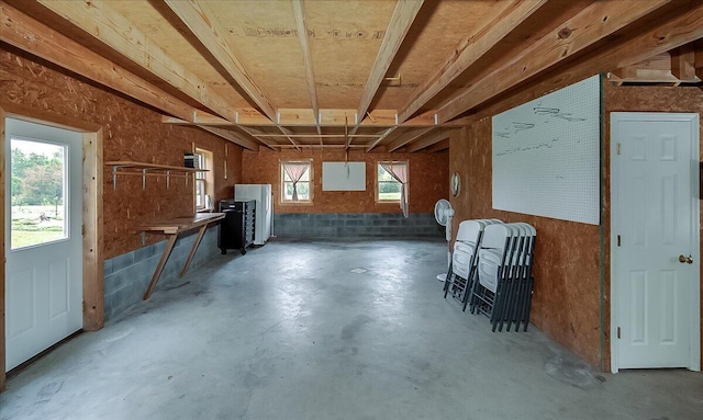 basement with a wealth of natural light