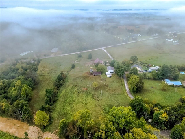 drone / aerial view featuring a rural view