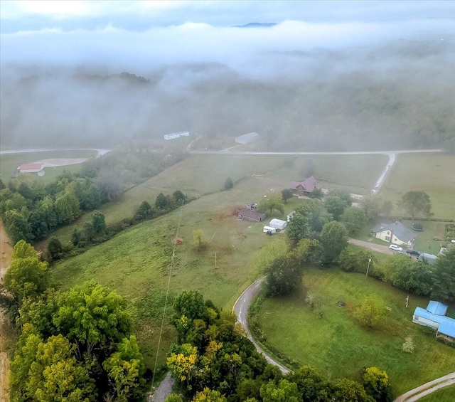 drone / aerial view featuring a rural view