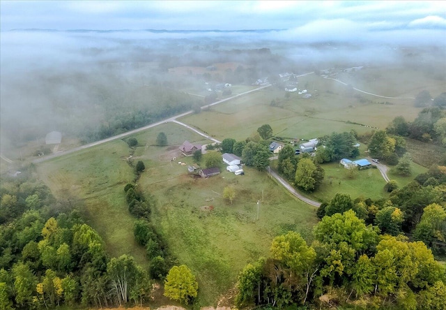 bird's eye view featuring a rural view