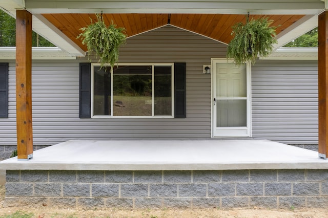 exterior space with a porch