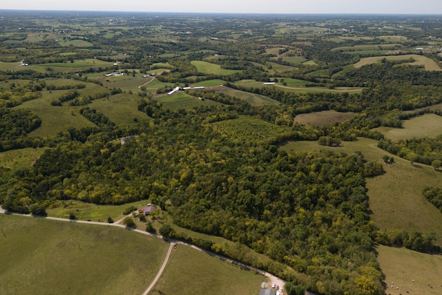 aerial view with a rural view