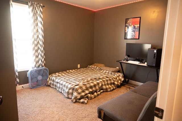 bedroom with carpet floors