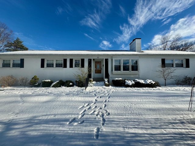 view of single story home