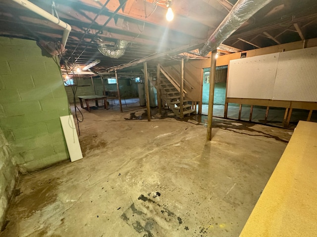 view of basement