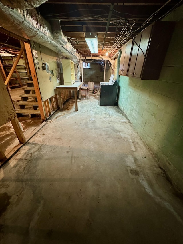 view of basement