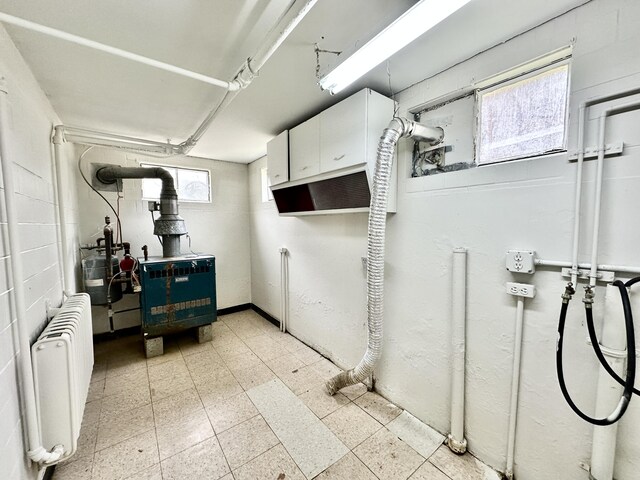 interior space featuring radiator