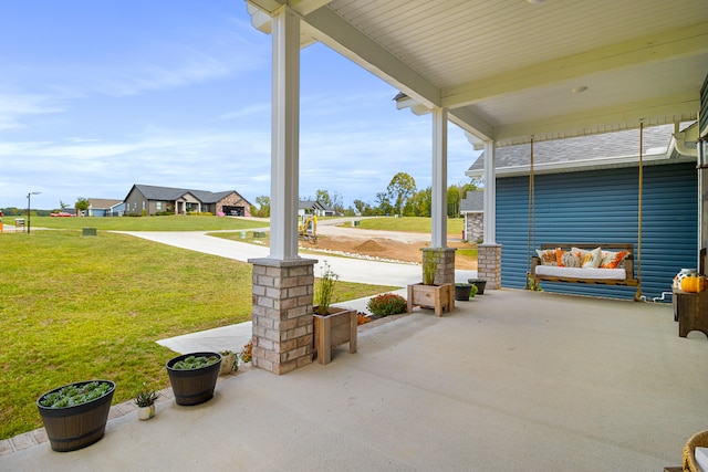 view of patio / terrace with a porch