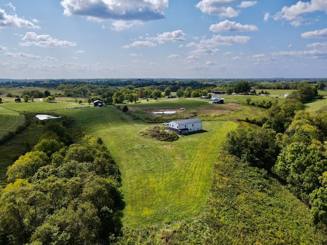 aerial view featuring a rural view