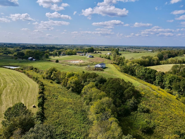 aerial view with a rural view