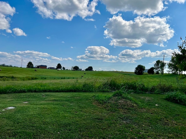 view of yard featuring a rural view