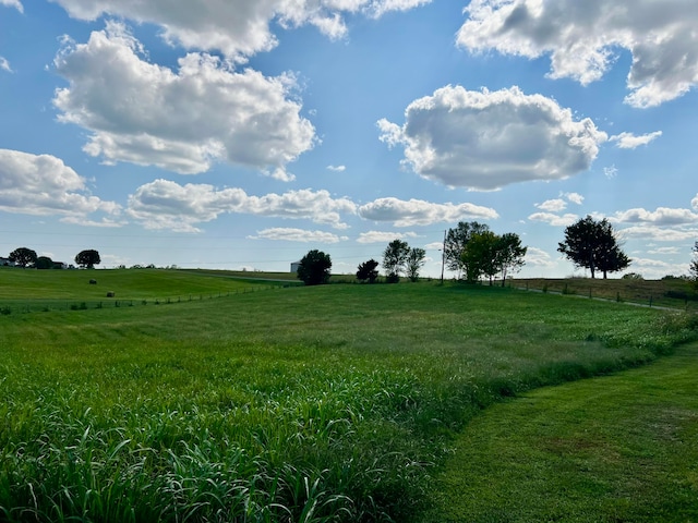 view of landscape featuring a rural view