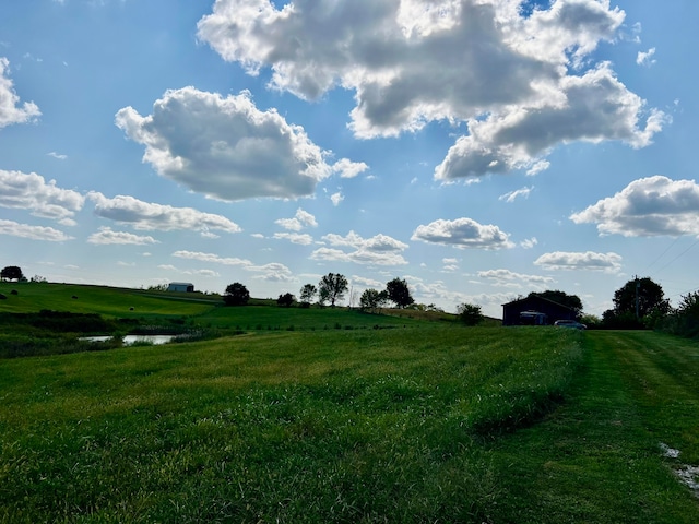 view of local wilderness featuring a water view and a rural view