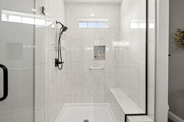 bathroom with walk in shower