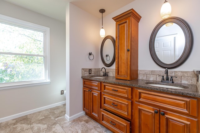 bathroom featuring vanity and tile patterned floors