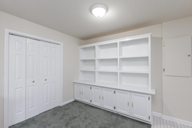 interior space featuring carpet flooring