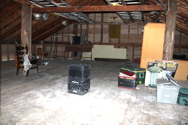 view of attic