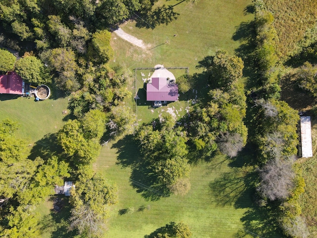 drone / aerial view featuring a rural view